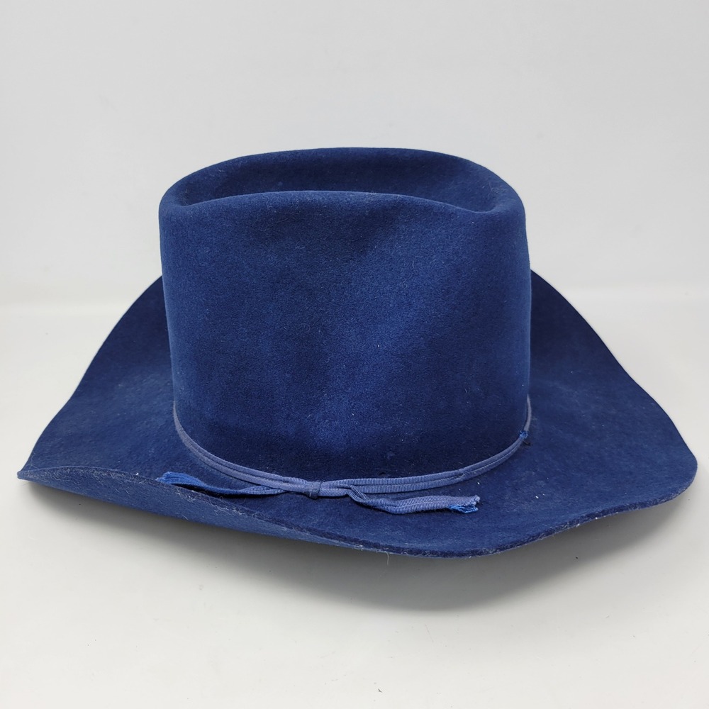 American Hat Co Blue Wool Maxi-Felt Western Cowboy‎ Hat 7 Walnut Creek Saddlery